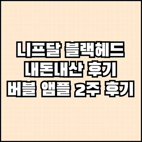 니프달-블랙헤드-내돈내산
