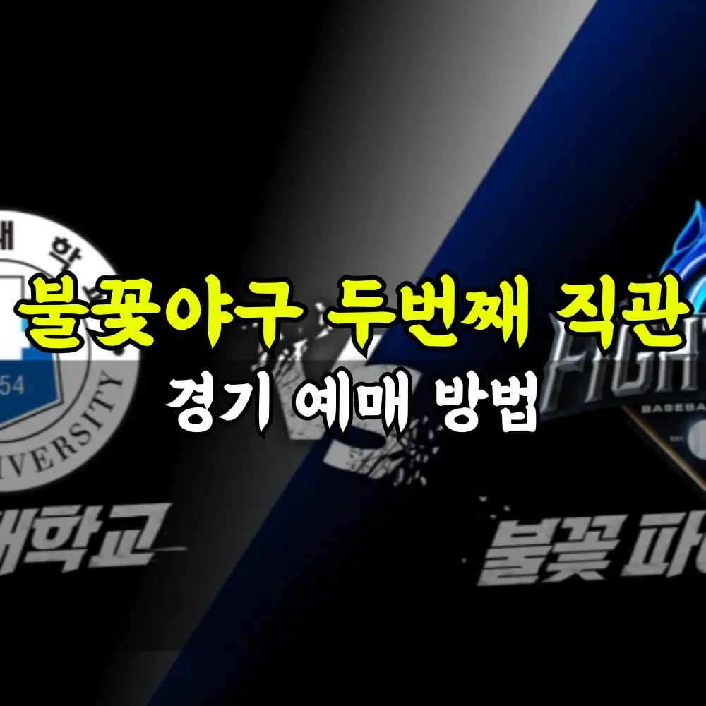 불꽃야구 직관 예매방법