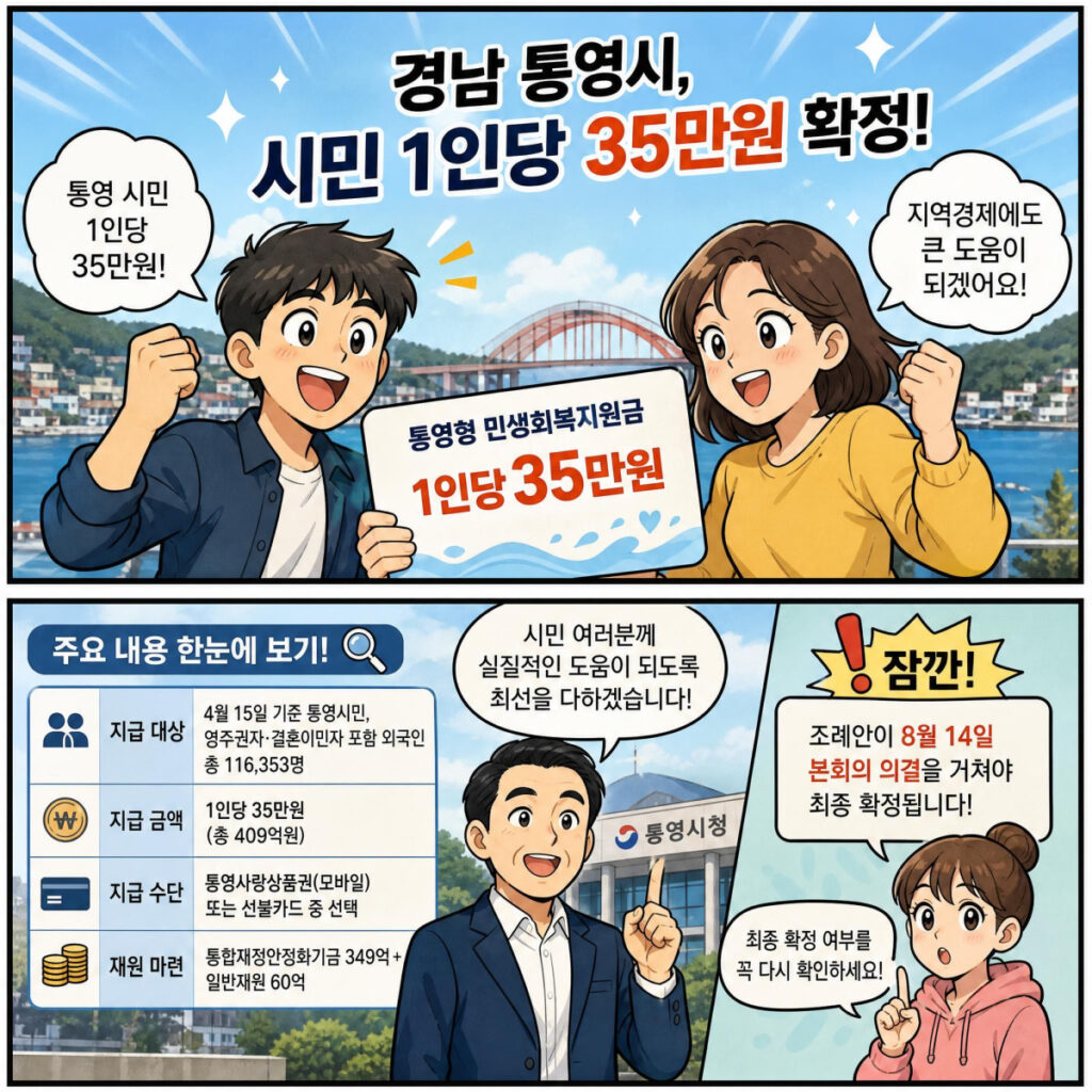 통영 추석 민생지원금